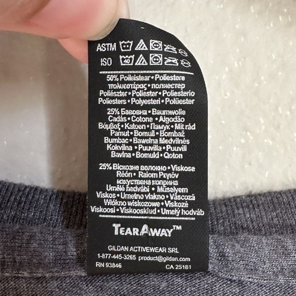 Anvil Tri Blend Gray Graphic Tee President Lincoln Quote V-Neck Short Sleeve - Picture 7 of 9